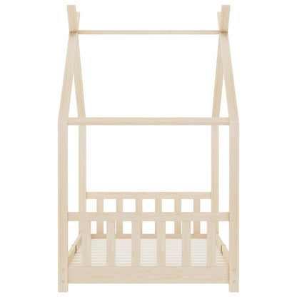 Kids Bed Frame Solid Pine Wood 90x200 cm