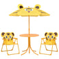 3 Piece Kids' Garden Bistro Set with Parasol Yellow