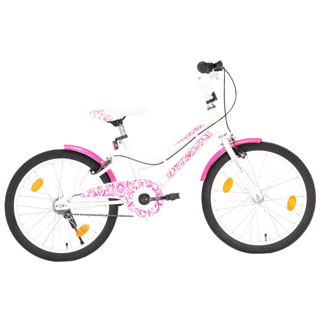 Kids Bike 20 inch Pink and White