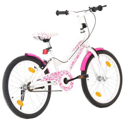 Kids Bike 20 inch Pink and White