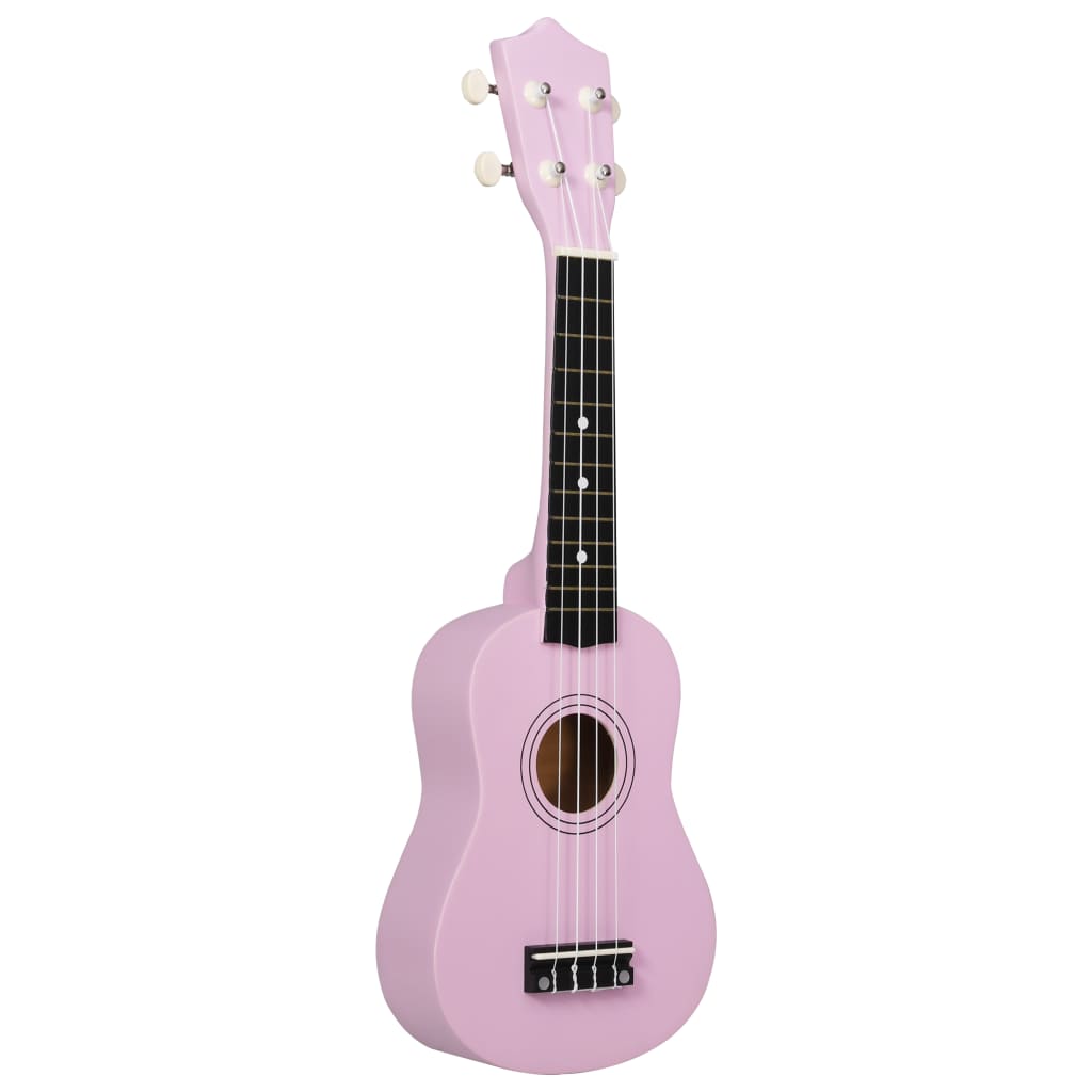 Soprano Ukulele Set with Bag for Kids Pink 21"