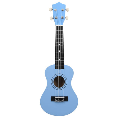 Soprano Ukulele Set with Bag for Kids Baby Blue 21"