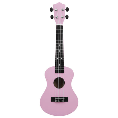 Soprano Ukulele Set with Bag for Kids Pink 23"