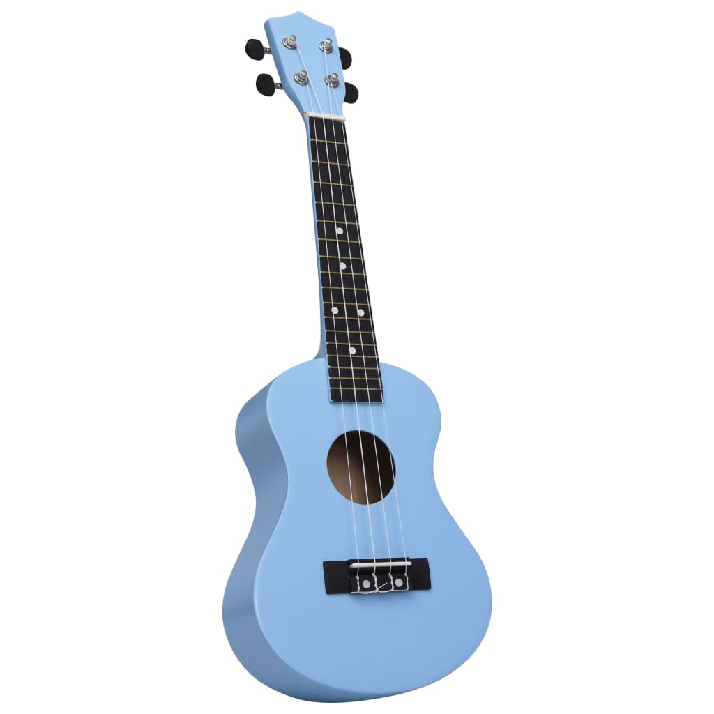 Soprano Ukulele Set with Bag for Kids Baby Blue 23"