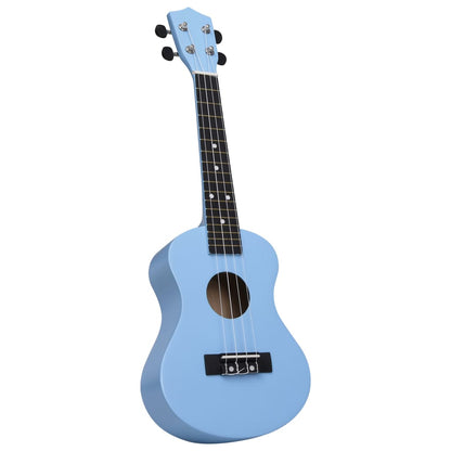 Soprano Ukulele Set with Bag for Kids Baby Blue 23"