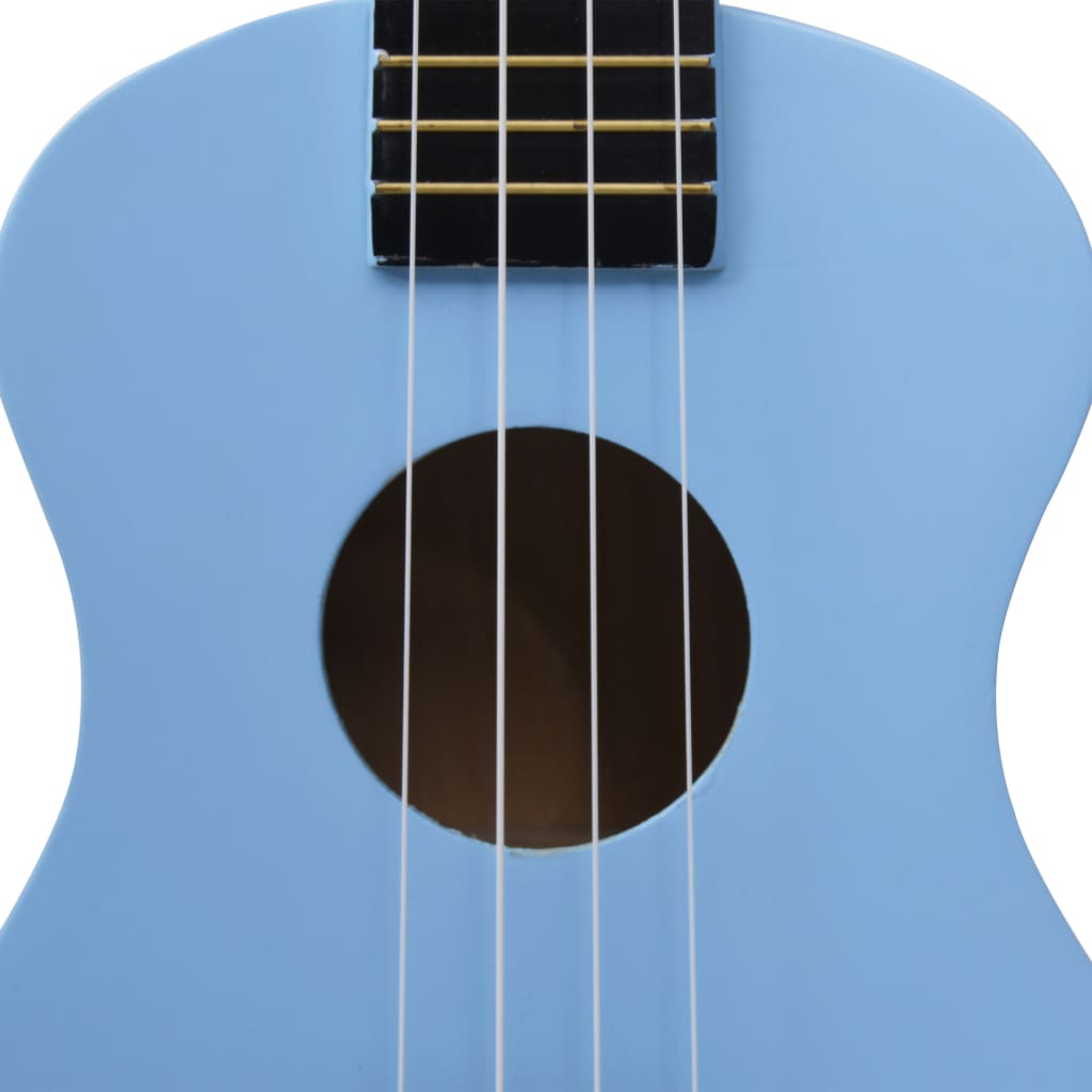 Soprano Ukulele Set with Bag for Kids Baby Blue 23"