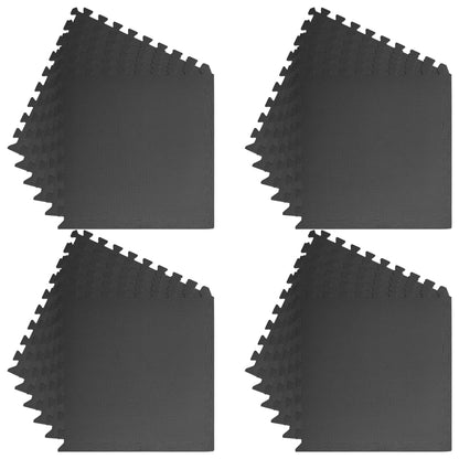 Floor Mats 24 pcs 8.64 ㎡ EVA Foam Black