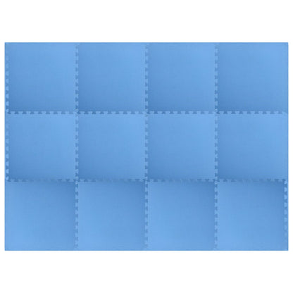 Floor Mats 12 pcs 4.32 ㎡ EVA Foam Blue