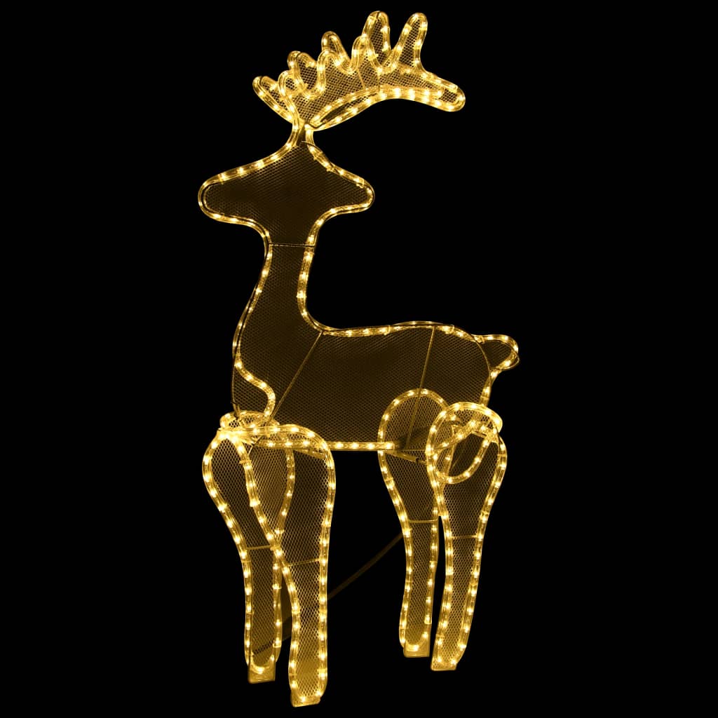 Reindeer Christmas Decoration with Mesh 306 LEDs 60x24x89cm