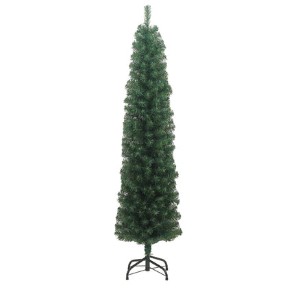 Slim Artificial Christmas Tree with Stand Green 180 cm PVC