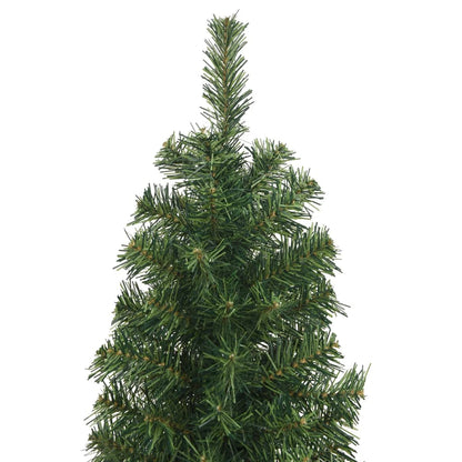 Slim Artificial Christmas Tree with Stand Green 180 cm PVC