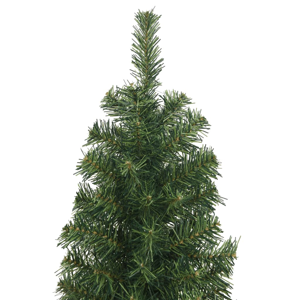 Slim Artificial Christmas Tree with Stand Green 210 cm PVC