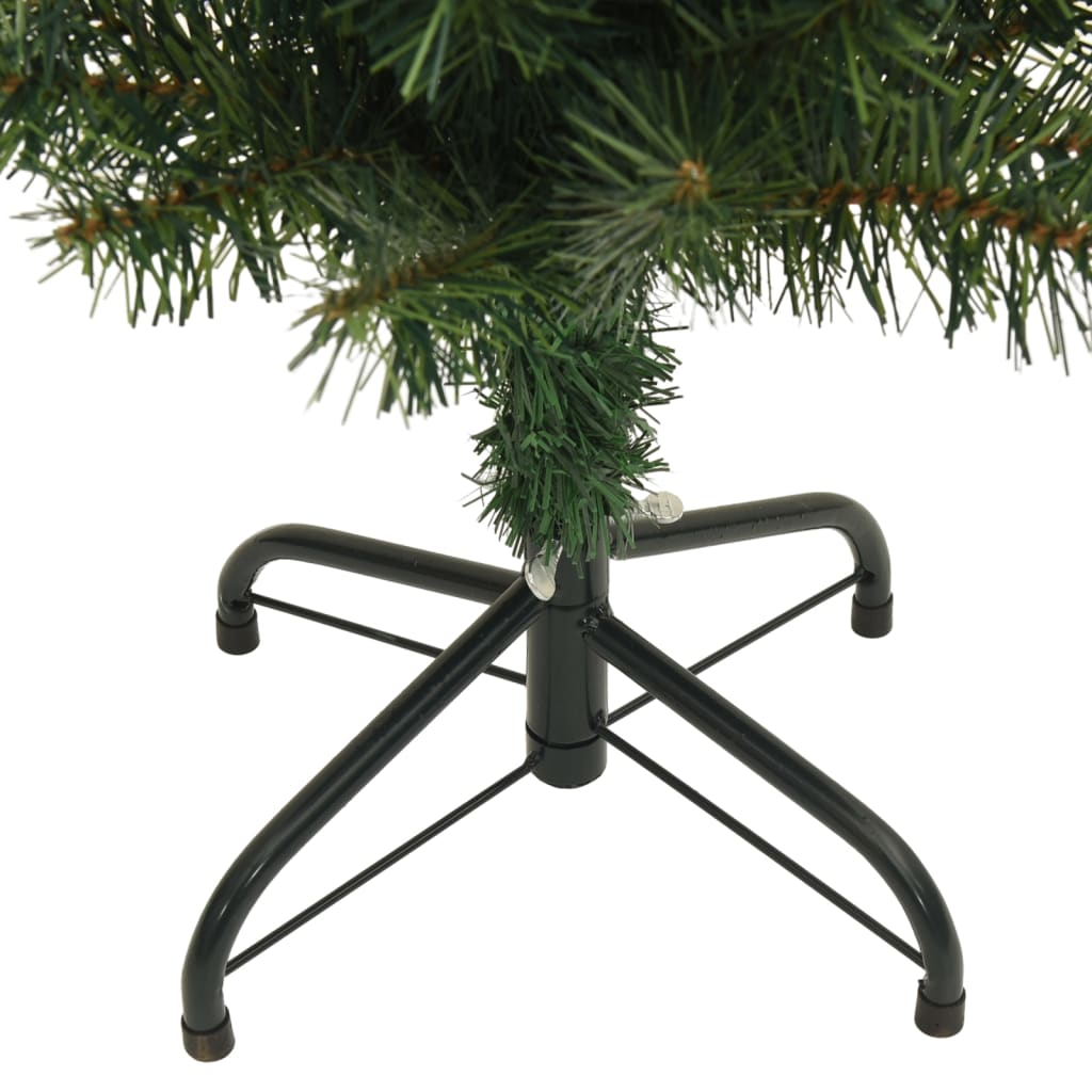 Slim Artificial Christmas Tree with Stand Green 210 cm PVC