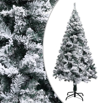 Artificial Christmas Tree with Flocked Snow Green 150 cm PVC