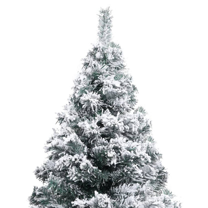 Artificial Christmas Tree with Flocked Snow Green 150 cm PVC