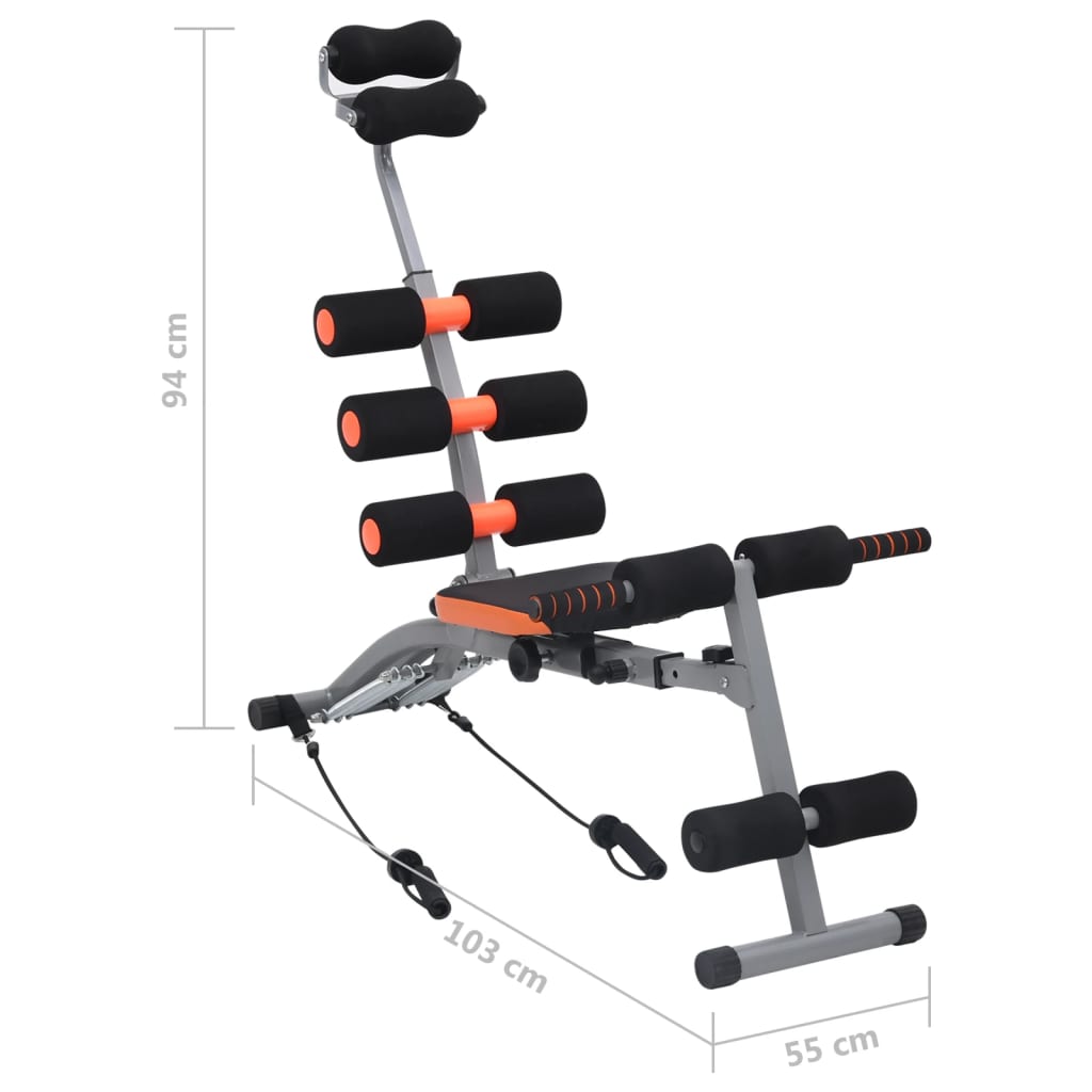 L-shaped Abdominal Trainer with Elastic Strings