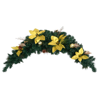 Christmas Arch with LED Lights Green 90 cm PVC