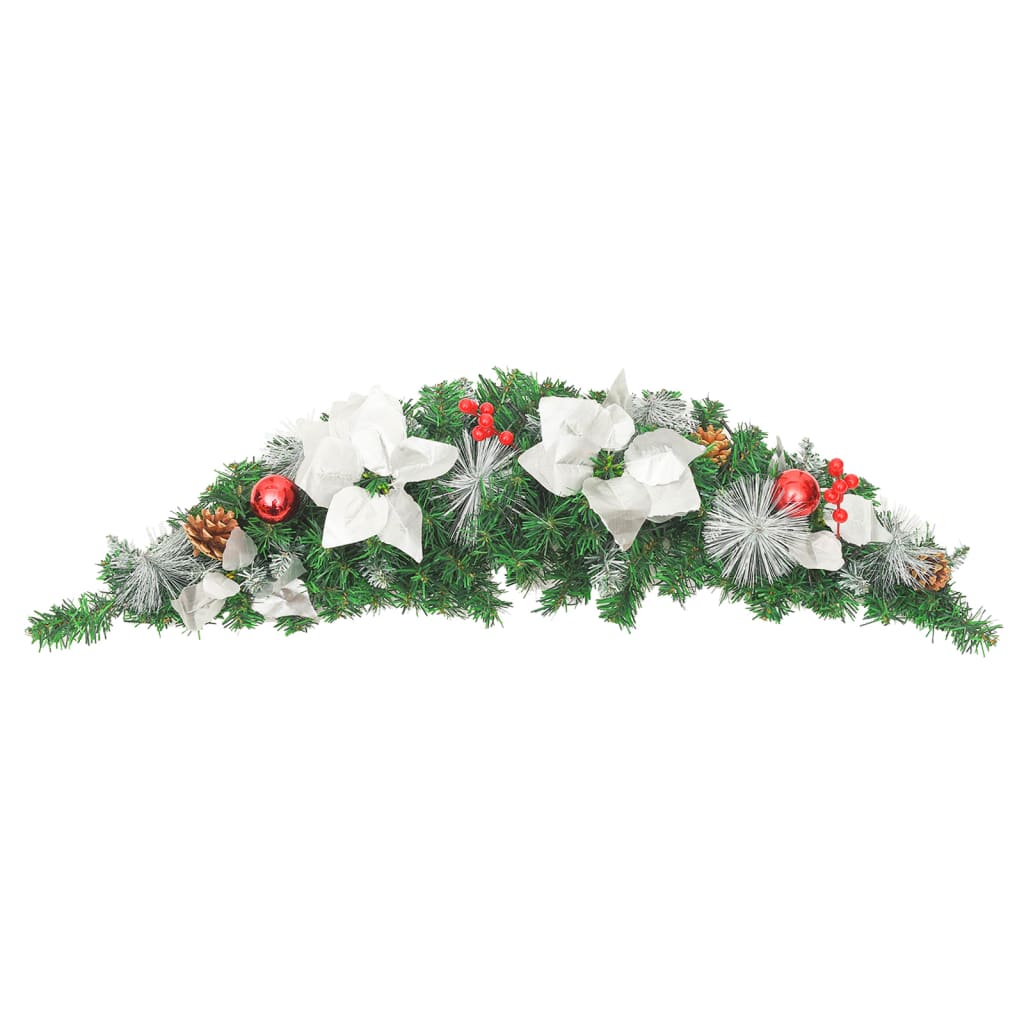 Christmas Arch with LED Lights Green 90 cm PVC