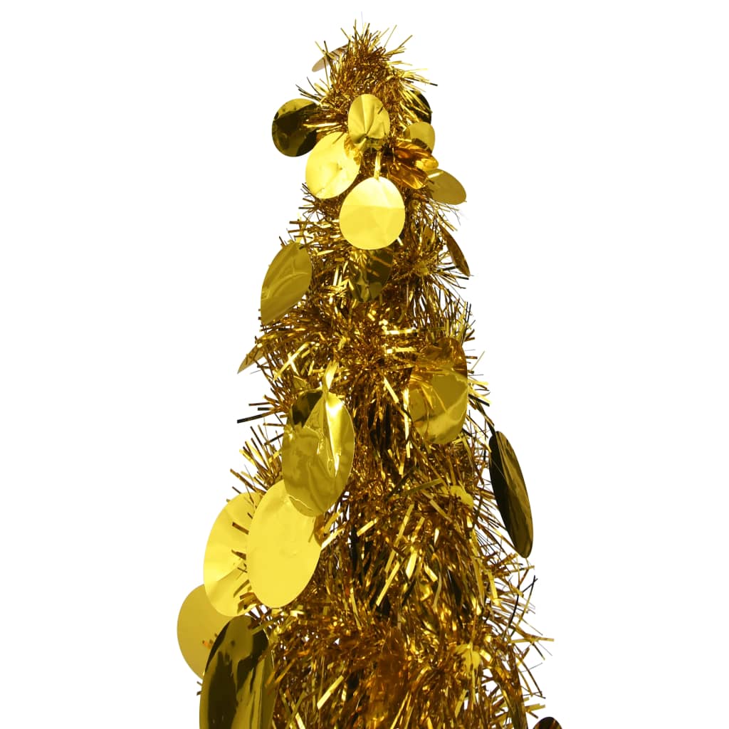 Pop-up Artificial Christmas Tree Gold 120 cm PET