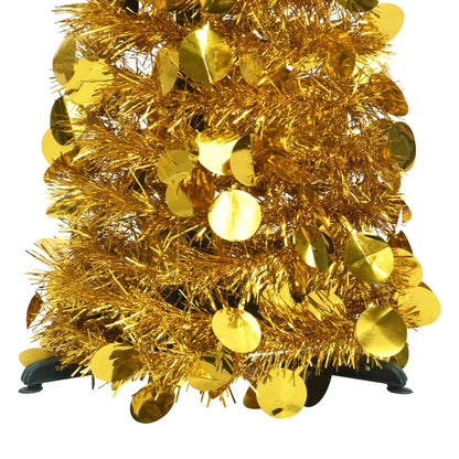 Pop-up Artificial Christmas Tree Gold 150 cm PET