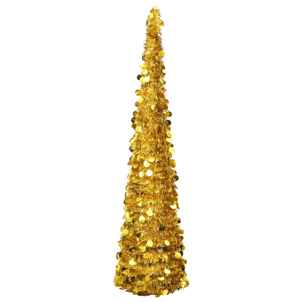 Pop-up Artificial Christmas Tree Gold 180 cm PET