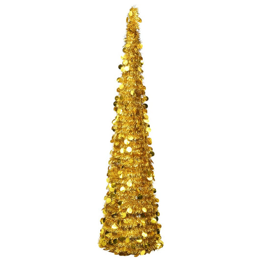 Pop-up Artificial Christmas Tree Gold 180 cm PET