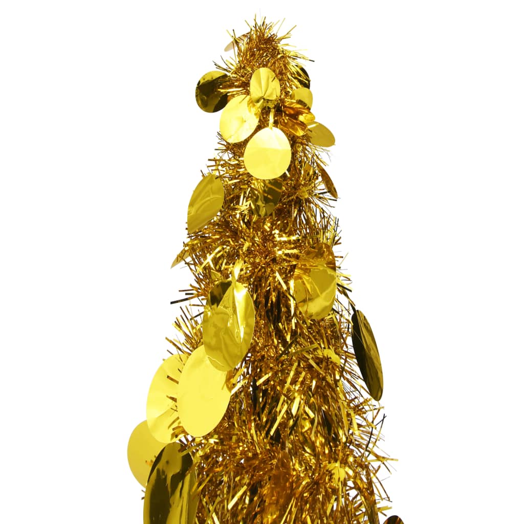 Pop-up Artificial Christmas Tree Gold 180 cm PET