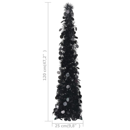 Pop-up Artificial Christmas Tree Black 120 cm PET