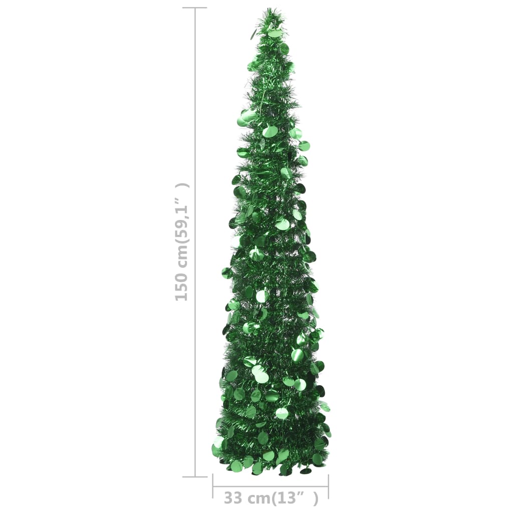 Pop-up Artificial Christmas Tree Green 150 cm PET