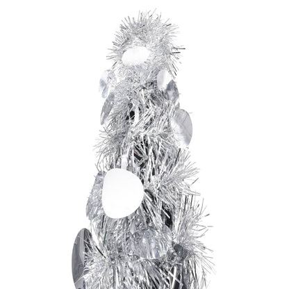 Pop-up Artificial Christmas Tree Silver 120 cm PET