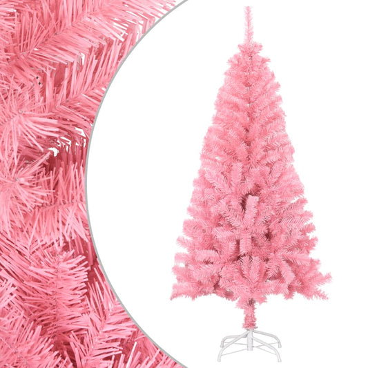 Artificial Christmas Tree with Stand Pink 150 cm PVC