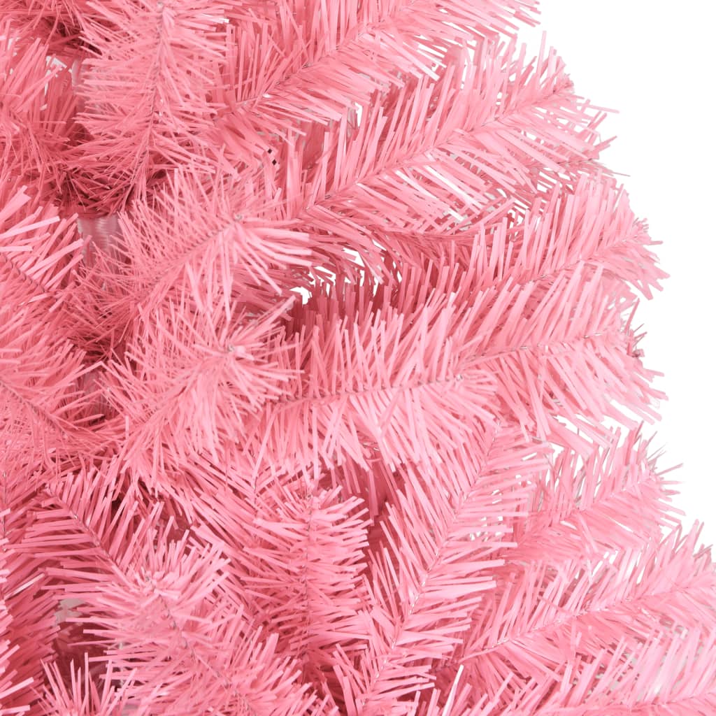 Artificial Christmas Tree with Stand Pink 180 cm PVC