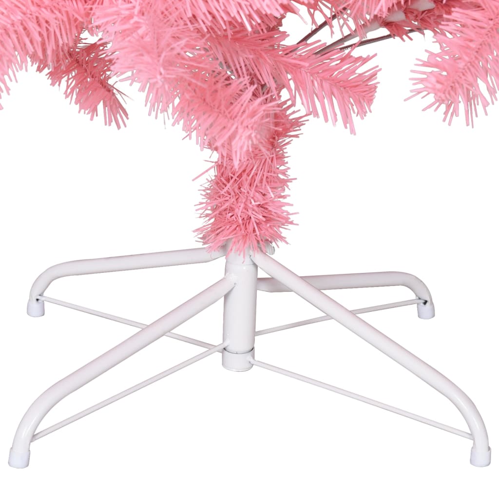 Artificial Christmas Tree with Stand Pink 180 cm PVC