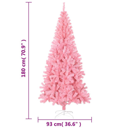 Artificial Christmas Tree with Stand Pink 180 cm PVC