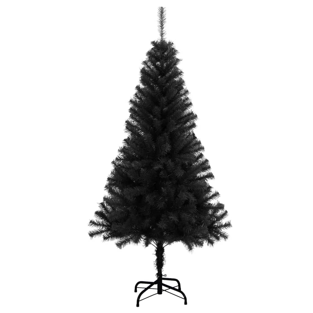 Artificial Christmas Tree with Stand Black 150 cm PVC