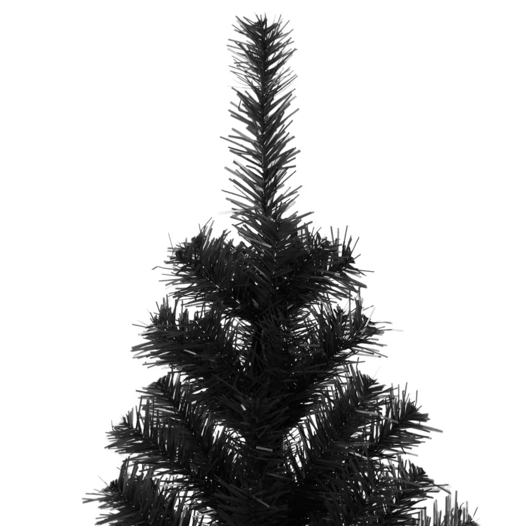 Artificial Christmas Tree with Stand Black 210 cm PVC