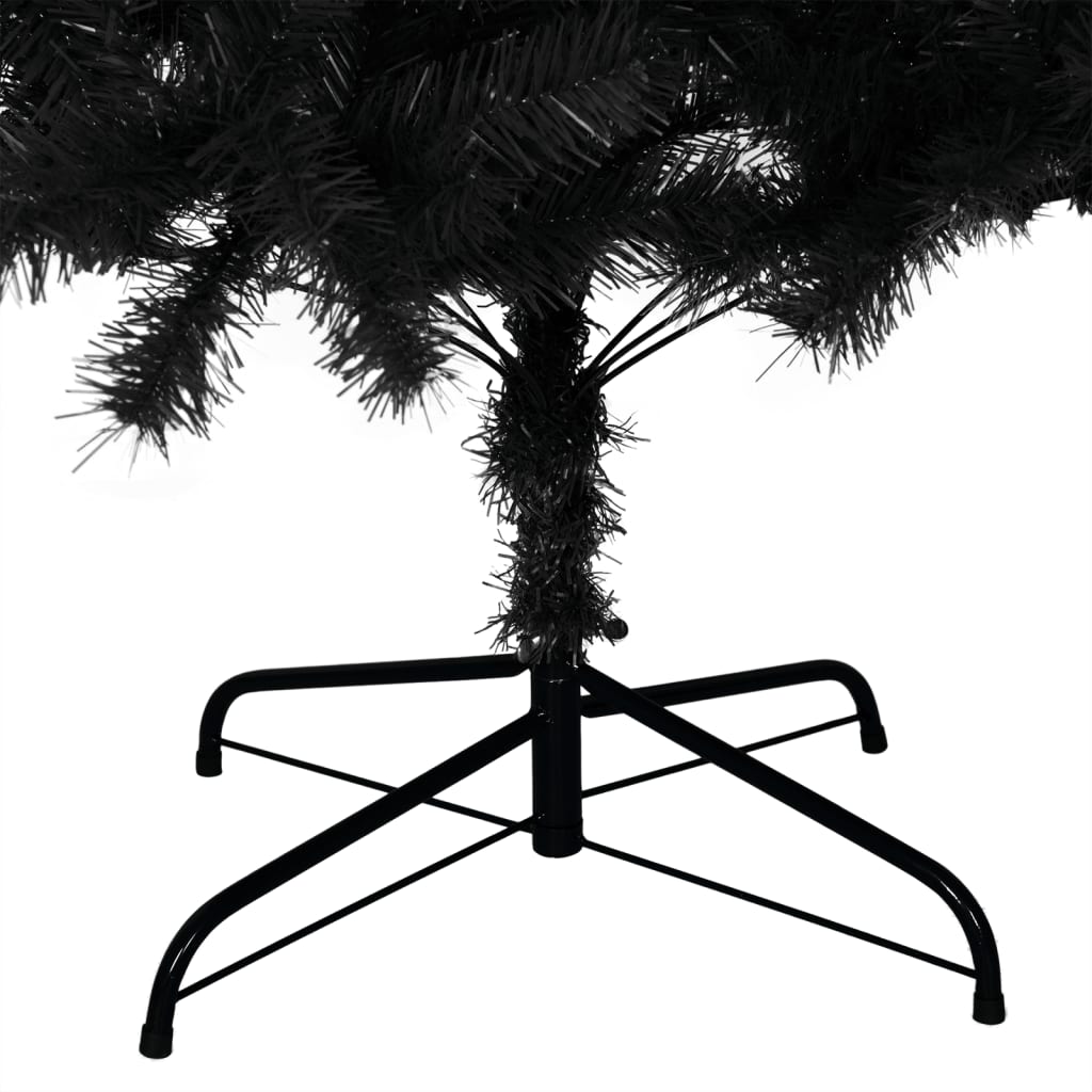 Artificial Christmas Tree with Stand Black 210 cm PVC