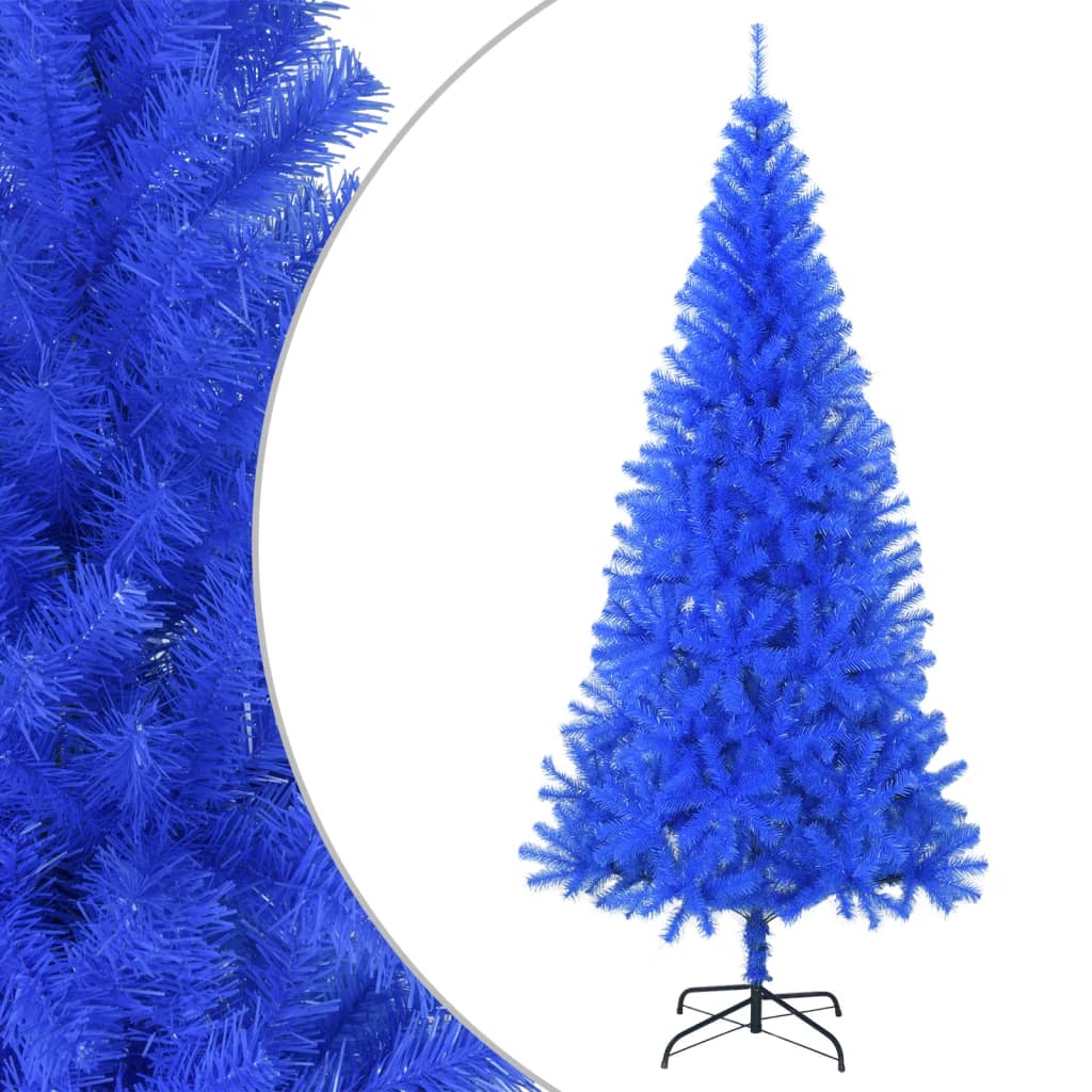 Artificial Christmas Tree with Stand Blue 210 cm PVC