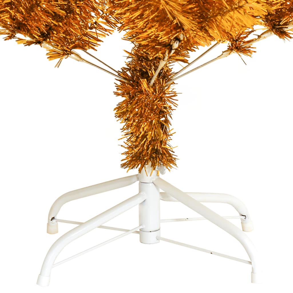 Artificial Christmas Tree with Stand Gold 150 cm PET