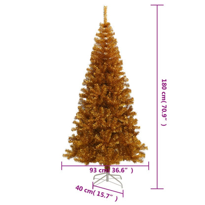 Artificial Christmas Tree with Stand Gold 180 cm PET