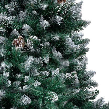 Artificial Christmas Tree with Pine Cones and White Snow 180 cm