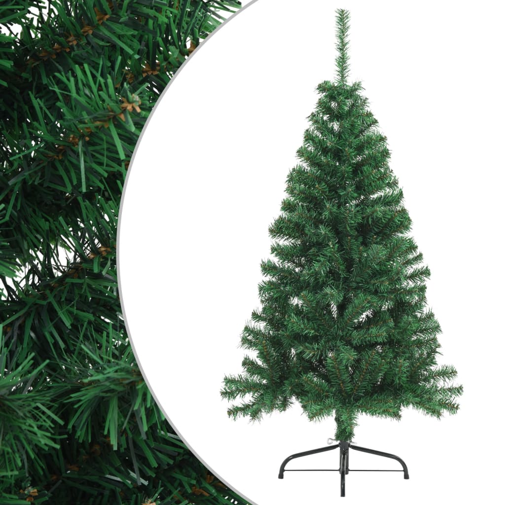 Artificial Half Christmas Tree with Stand Green 150 cm PVC