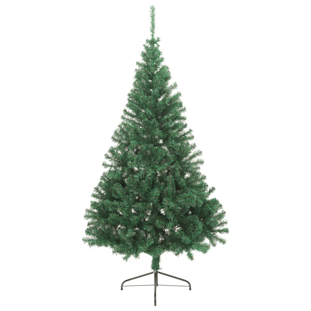 Artificial Half Christmas Tree with Stand Green 210 cm PVC