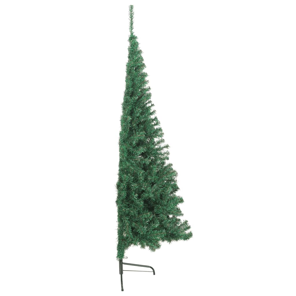 Artificial Half Christmas Tree with Stand Green 210 cm PVC