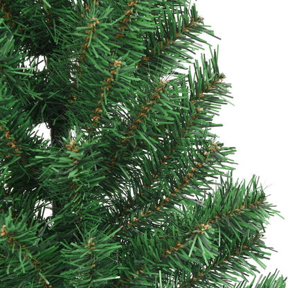 Artificial Half Christmas Tree with Stand Green 210 cm PVC