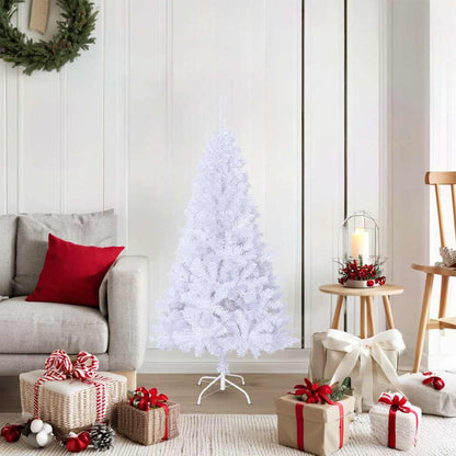 Artificial Christmas Tree with Thick Branches White 150 cm PVC