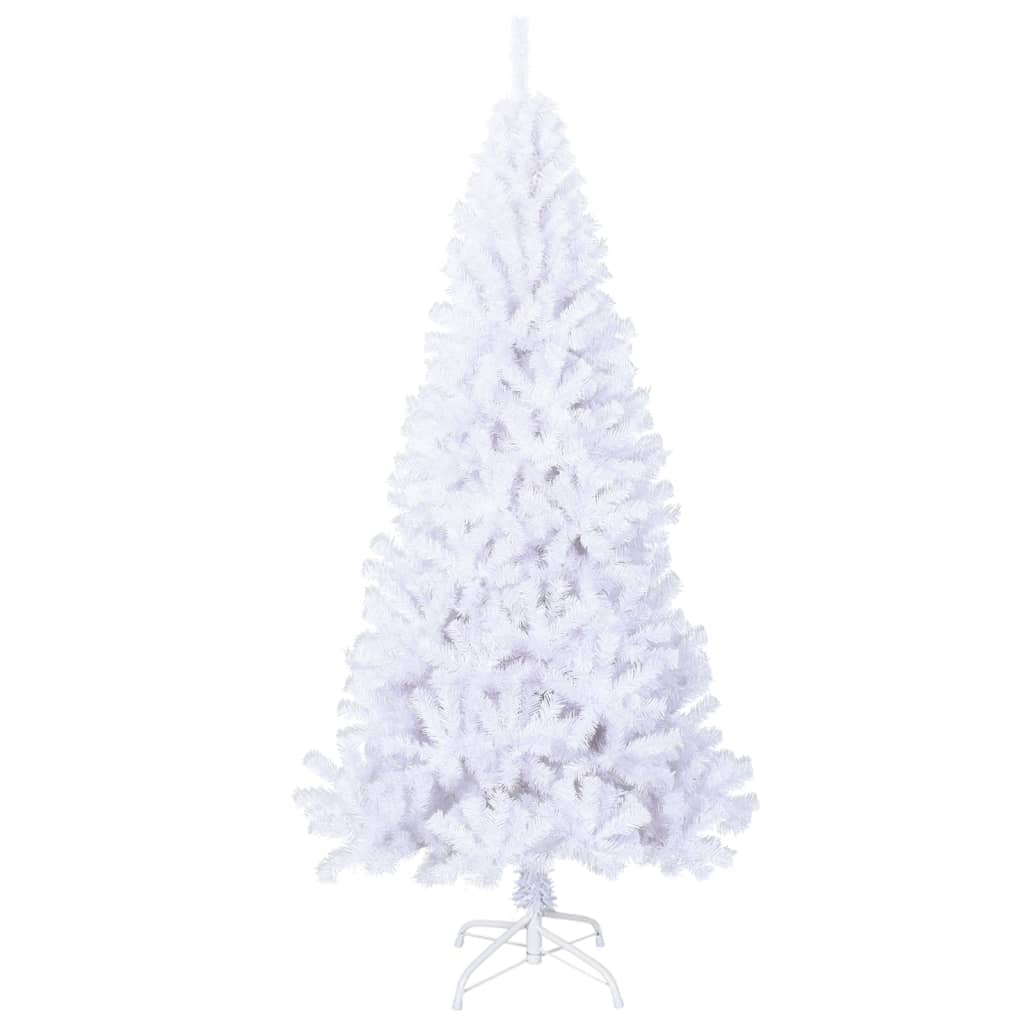 Artificial Christmas Tree with Thick Branches White 180 cm PVC