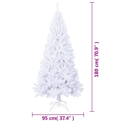 Artificial Christmas Tree with Thick Branches White 180 cm PVC