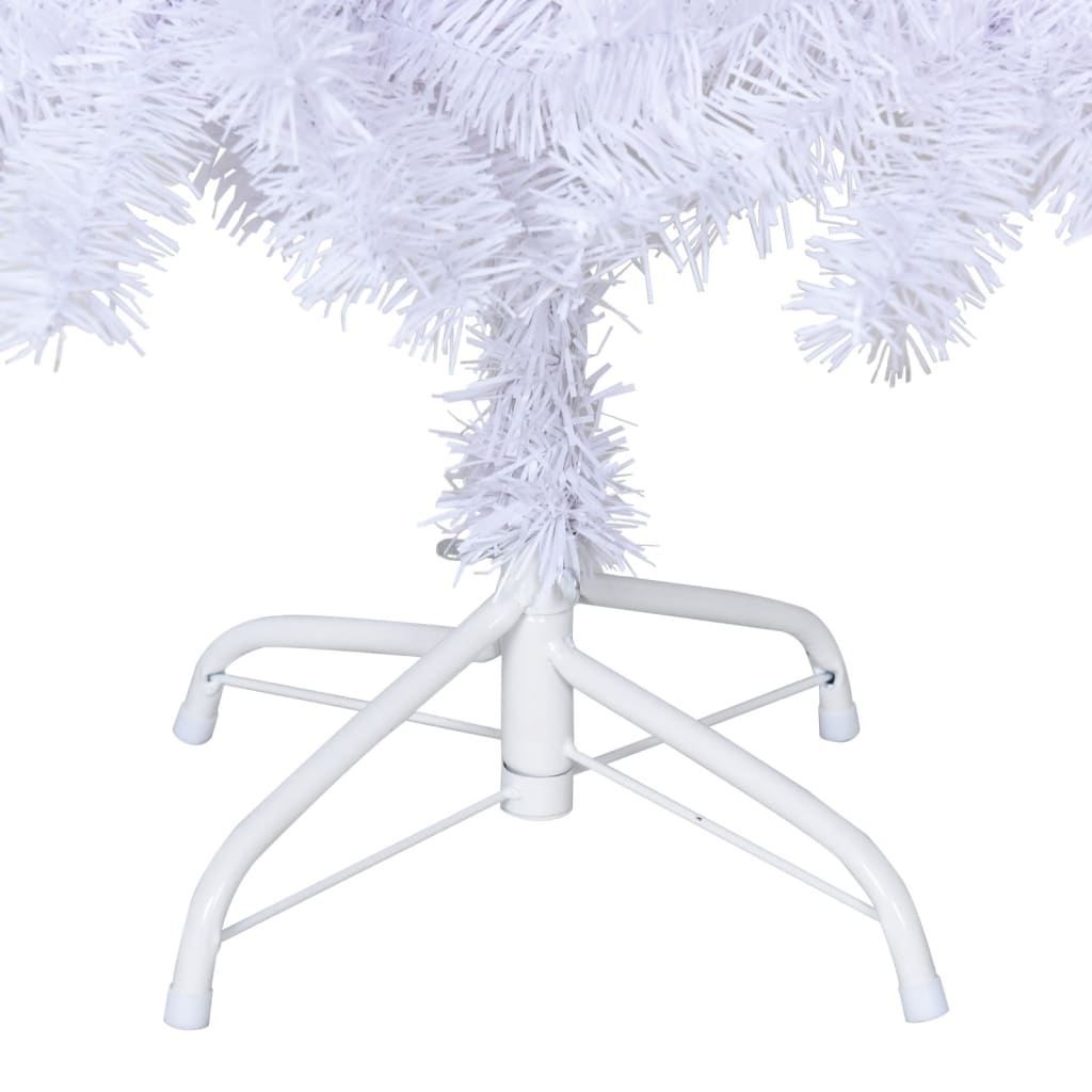 Artificial Christmas Tree with Thick Branches White 210 cm PVC