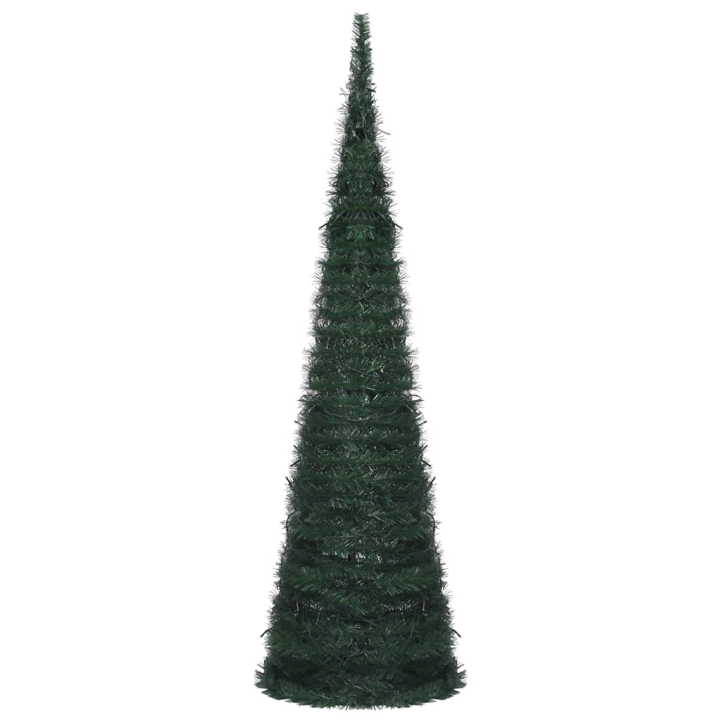 Pop-up String Artificial Pre-lit Christmas Tree Green 150 cm